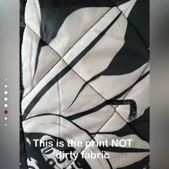 FARM Rio Cerrado Sky Reversible Puffer Jacket Black & White Rainbow M - Picture 10 of 16